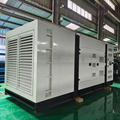 Máy phát điện diesel loại 1250kva 1000kw, loại êm, ba pha, khởi động tự động, tùy chọn ATS, màn hình LCD kỹ thuật số 50/60Hz
