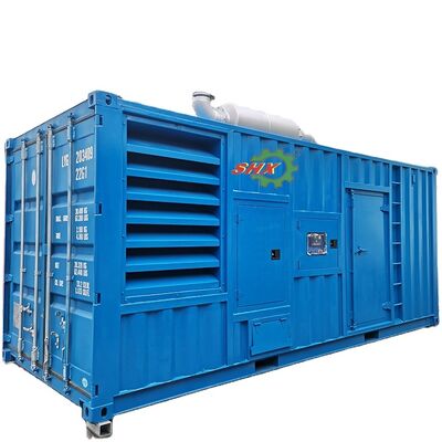 Máy phát điện Diesel cách âm 1375 KVA 1100KW làm mát bằng nước, dạng container 40HQ, khởi động bằng ATS 24V DC