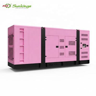 Tùy chỉnh 900KVA Máy phát điện diesel ba pha yên tĩnh 50Hz Tần số Không khí từ xa 12V DC Màu hồng tùy chỉnh ATS Tùy chọn mới