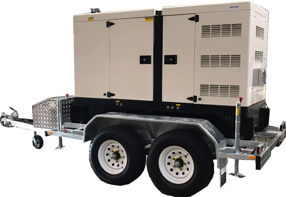 Máy phát điện diesel xe moóc 300 Kilowatt Perkins Máy phát điện 400 Kva với bốn bánh xe